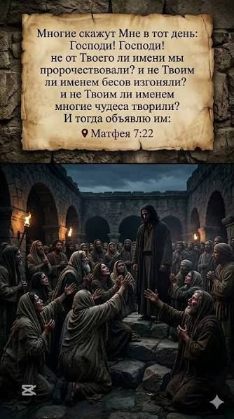 Не Твоим ли именем бесов изгоняли?